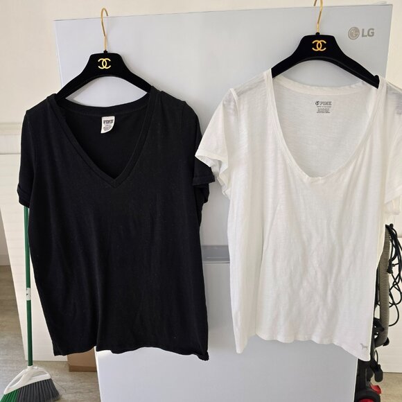 Victoria Secret Shirt Dresses Black M & Neon Green in L T-Shirts L/S Shirt RARE - Picture 5 of 12